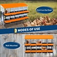 thumbnail image 3 of EuKer Chicken Nesting Boxes, 10-Holes Roll Away Nest Box with Legs and Removable Tray for Hens, Orange, 3 of 7