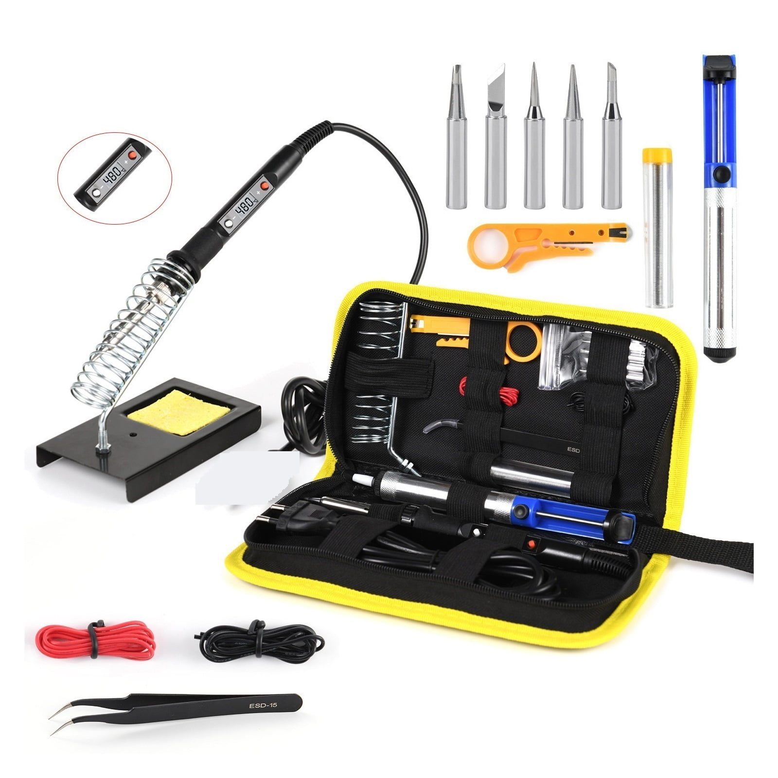 Electric Soldering Iron Kit Digital Temperature ,Adjustable Welding Tool ,Solder Tin Iron Tips Tools ,Portable