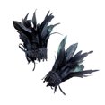 thumbnail image 1 of Guardurnaity Muñequeras de plumas de plumas para accesorios de disfraces de fiesta de cosplay Negro Type3, 1 of 1