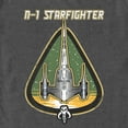 thumbnail image 2 of Men's Star Wars: The Mandalorian N-1 Starfighter Logo Graphic Tee Charcoal Heather Large, 2 of 5