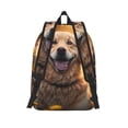 thumbnail image 2 of Lsque Sunset Daisy Dog Pattern Canvas Daypack, Durable Backpack, High-quality Versatile Backpack,Vintage Compact Backpack-Medium, 2 of 6