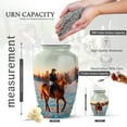 thumbnail image 2 of KARYLIZ Horse Polo Urns&nbsp;For Human Ashes Adult Man, Large Cremation Urn for Ashes Adult Male, Ash Urns, Sunset Decorative Urn for Female, Snow Blue Funeral Urns for Child, 2 of 7