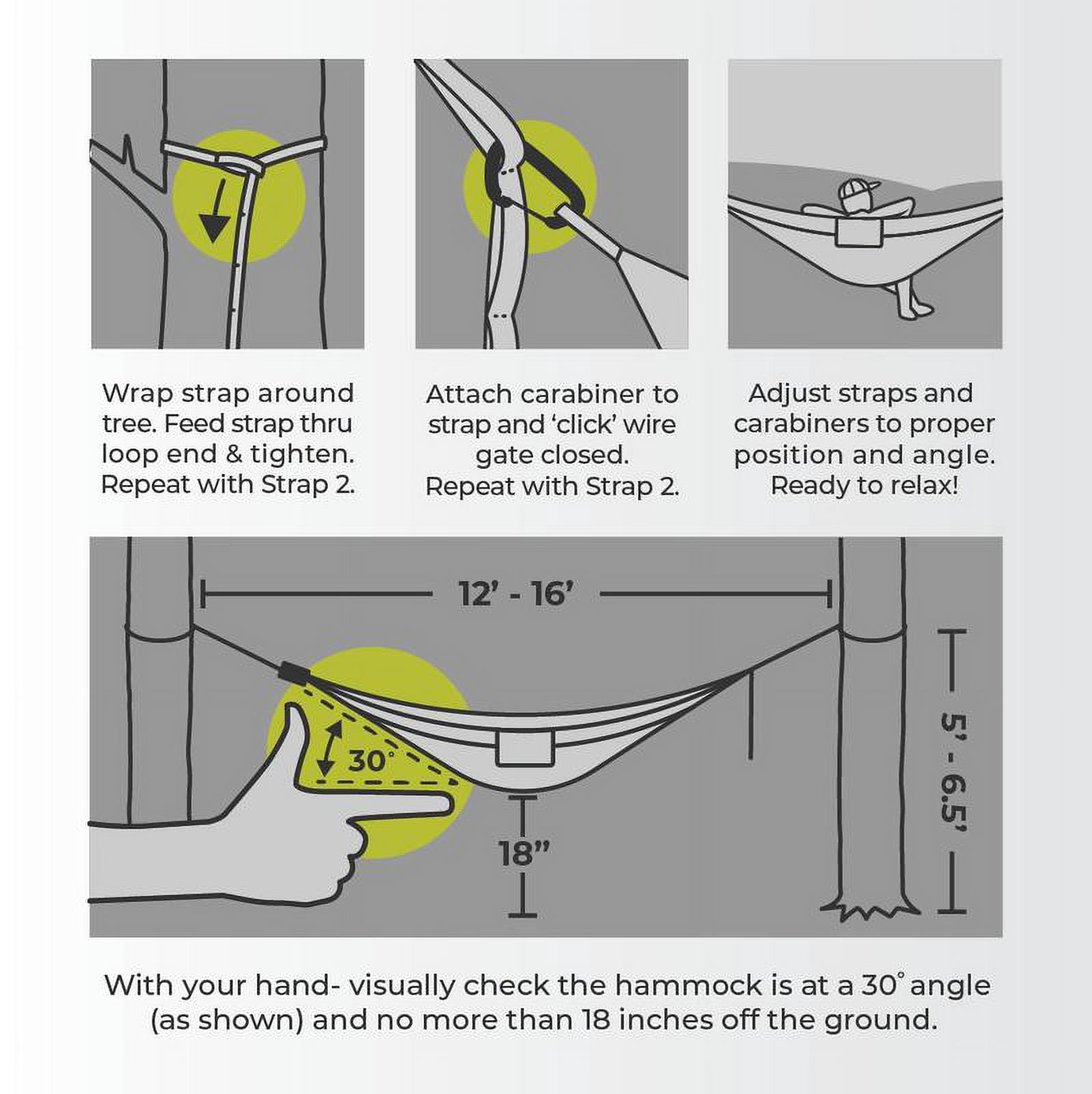 CORE Premium Double Hammock - Gray