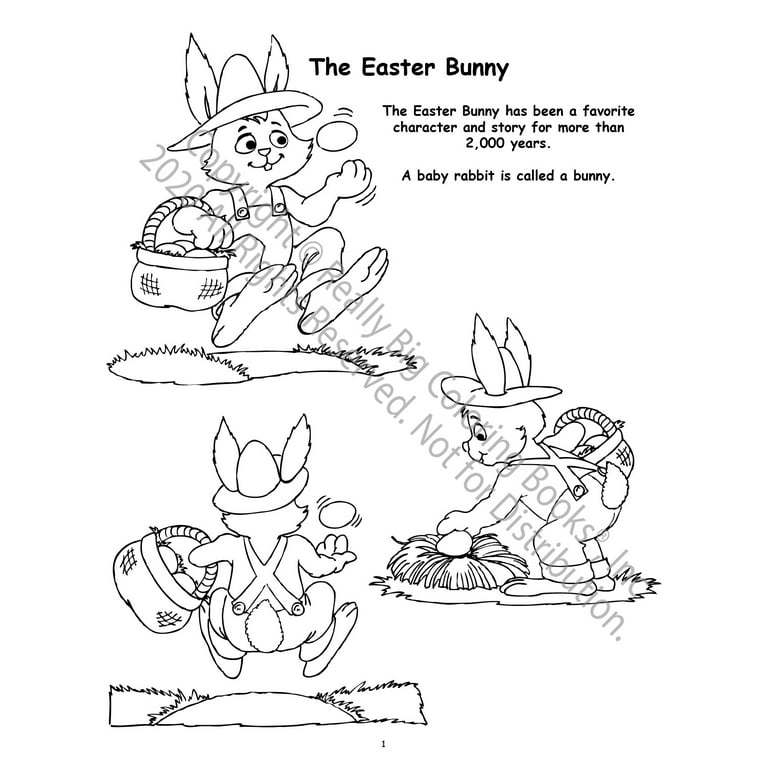 Easter, Real Story Coloring Book 8.5x11