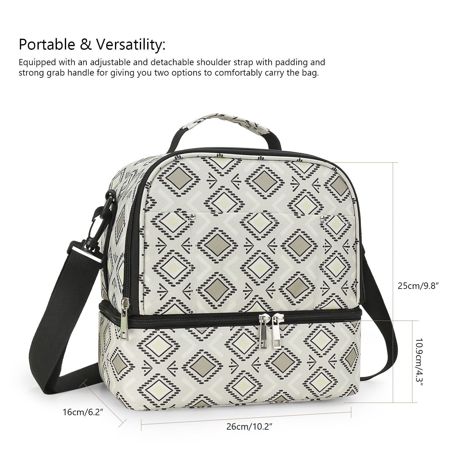 Breast Pump Bag Cooler Compartment for Breast Pump - Cooler and Moistureproof Bag Double Layer for Mother Breast Milk Pump Lunch Bag Outdoor Working