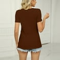 thumbnail image 5 of Mittory Womens Summer Deep V Neck Tops Sexy Casual Short Sleeve Low Cut Out T Shirts Blouse, 5 of 5