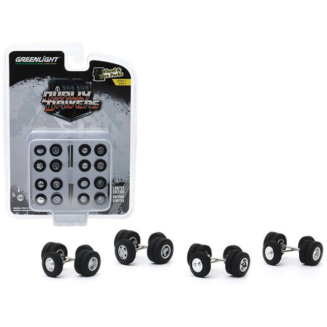 "DUALLY DRIVERS" WHEELS & TIRES MULTIPACK SET OF 24 PCS 1/64 GREENLIGHT 16050 A