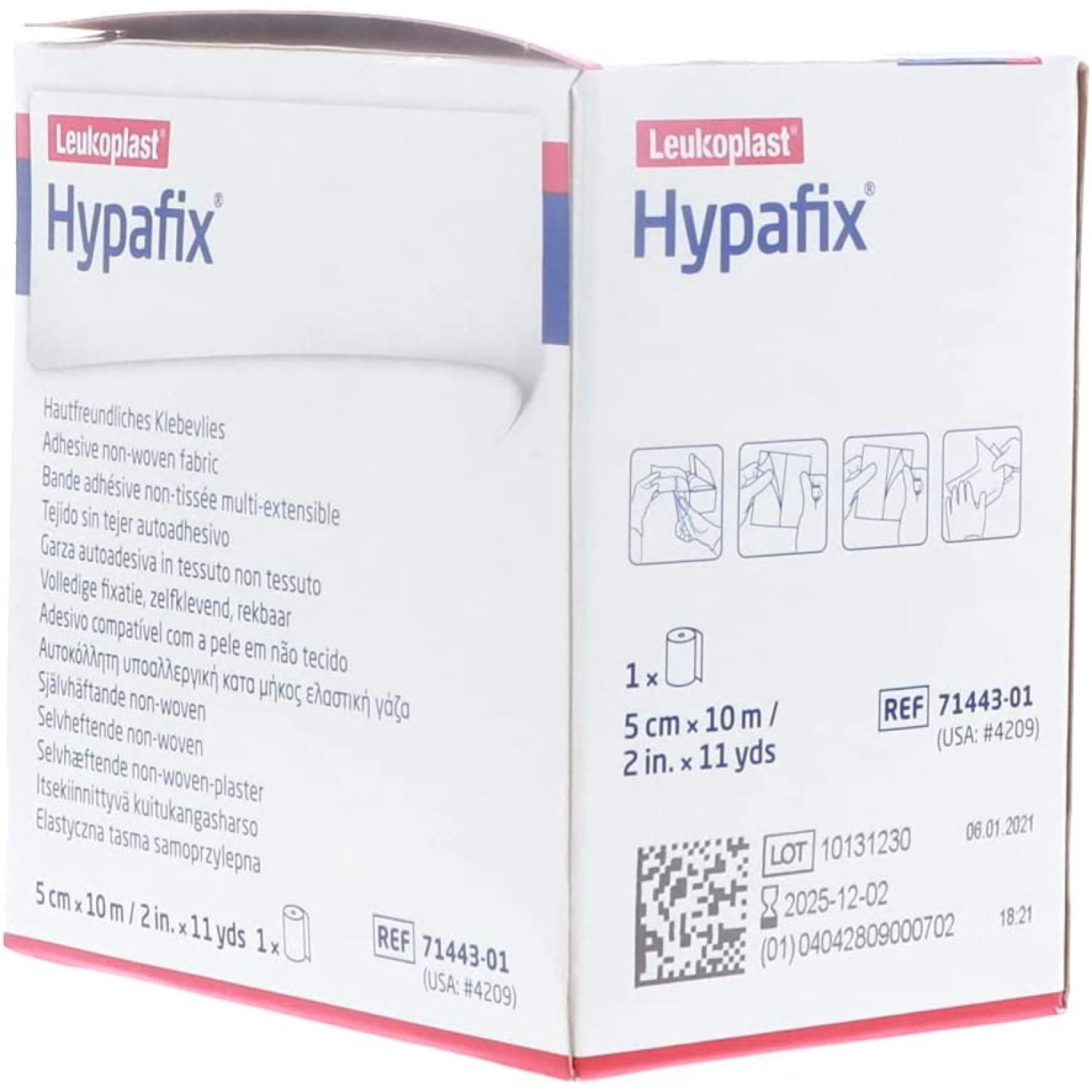 Hypafix Dressing Retention Tape 2 Inch x 10 Yards Each 3 Pack