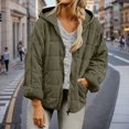 thumbnail image 3 of qucoqpe Womens Full Zip Quilted Puffer Coat Trendy Casual Oversized Padded Down Jackets with Pockets, 3 of 9