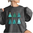 thumbnail image 4 of Jienlioq Hauts pour Femmes Mode Tendance Manches Longues Col Rond T-Shirt Imprimé Blouse Ample Chandails en Molleton Sans Capuche Cyberlundi, 4 of 4
