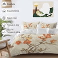 thumbnail image 4 of Vintage Botanical Duvet Cover Set, Red Spring Floral Botanical Farmhouse Soft Duvet Cover California King Bedding Set 4 Pieces, 1 Quiltcover and 2 Pillowcases with Zipper, 1 Bed Sheet for All Seasons, 4 of 9