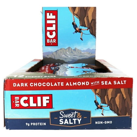 Clif Bar Sweet Salty Energy Bars Box Dark Chocolate Almond With Sea Salt 12 Bars Walmart Canada