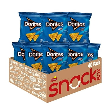 Doritos Cool Ranch Flavored Tortilla Chips Snacks Multipack, 1 oz Bags, 40 Count Multipack