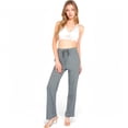thumbnail image 4 of Women's High Waist Wide Leg Lounge Pants with Drawstring- Gray,X Large, 4 of 7