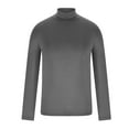 thumbnail image 5 of IYTR Sweaters For Men Pullovers High Neck Solid Color Slim New Warm Bottoming Sweaters Long Sleeve Sweater Dark Gray XL, 5 of 5