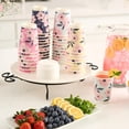 thumbnail image 2 of missunny-48 Paper Coffee Cups with Lids - 12oz Cute Disposable Coffee Cups with Lids with 4 Different Color Flower Designs for Spring - Pink, Blue, Yellow and Navy, Tea Party Supplies, 2 of 5