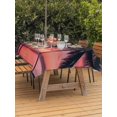 thumbnail image 4 of 60x102 Inch Outdoor Tablecloth with Umbrella Hole Zipper Rectangle Summer Palm Tree Rectangular Tablecloths Outside Waterproof Sunset Ocean Botanical Leaf Patio Table Cloth Cover for Picnic Party, 4 of 8