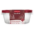 thumbnail image 1 of Rubbermaid TakeAlongs, Large Square Food Storage Containers, 11.7 Cups (2.77 L), Rhubarb, 1 of 4