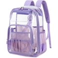 thumbnail image 2 of Ludolm Clear Backpack Heavy Duty TPU，See Through Backpack Stadium Approved，Quick Security Check See Through Backpacks Transparent Bookbag, 2 of 8