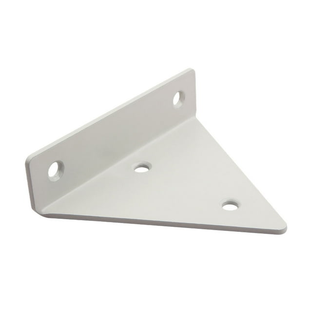 Bewildely 4x soporte fijo duradero para instalación de estante de pared Invisible marco de soporte de partición de una palabra Decoración del hogar blanco
