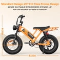 thumbnail image 3 of Spacewalk Electric Bike for Adult,20"x4"Fat Tires Ebike,Suitable for Riders 5'5"& Above,750W Motor,24.9mph,48V 15Ah, 3 of 8