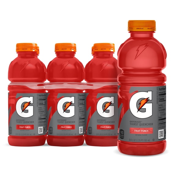 Gatorade Thirst Quencher Fruit Punch 20 fl oz 6 Count Bottles