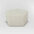 thumbnail image 5 of Lifestyle Solutions Gentry Pentagonal Ottoman, Snow White Fabric, 5 of 6
