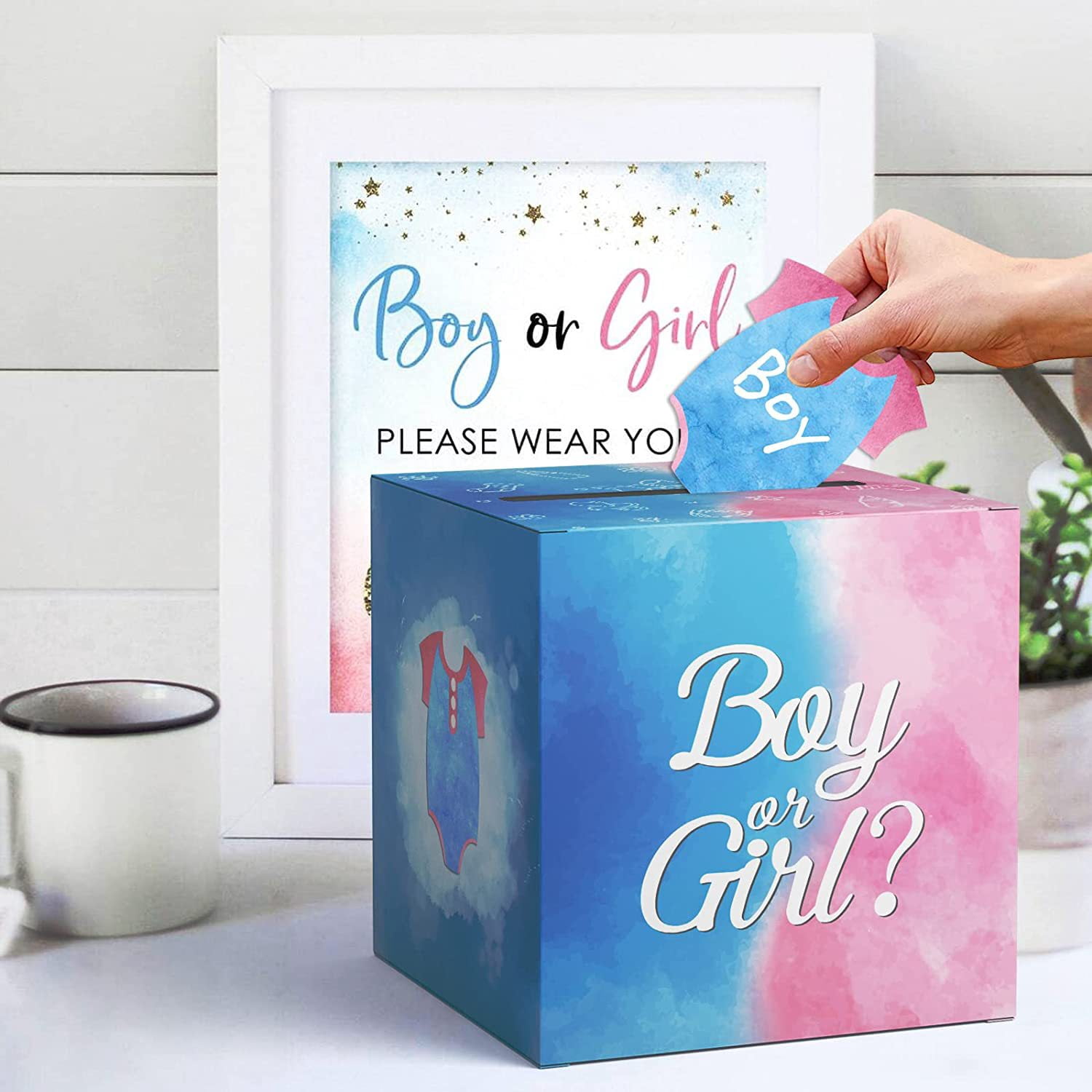 Baby Gender Reveal Ballot Box Gender Voting Game For Boys And Girls Baby Shower Games Party Decorations