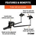 thumbnail image 2 of CURT 17052 Round Bar Weight Distribution Hitch with Integrated Lubrication, Up to 10K, 2-Inch Shank, 2 of 6