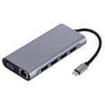 thumbnail image 1 of Adaptador 11 en 1 Tipo-C Adaptador de puerto múltiple de transmisión de 5 Gbps para computadora portátil Hugtrwg Nuevos Originales, 1 of 9