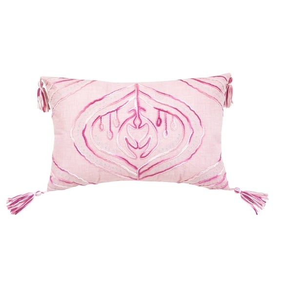 Lea Unlimited Tie Dyed Cardiff Light Pink Rectangle  Accent Pillow