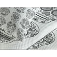 thumbnail image 4 of Ambesonne Mexican Quilted Bedspread Set 3 Pcs, Day of Dead, King Size, Black White, 4 of 5