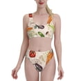 thumbnail image 2 of Goofa Cute Vegetables Pattern High Waisted Bikini Set - Two Piece Swimsuit for Women, Summer Bathing Suit,Trendy Swimwear-Large, 2 of 8