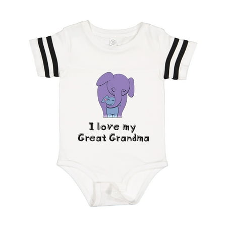 

Inktastic I Love My Great Grandma Elephant Gift Baby Boy Bodysuit