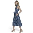 thumbnail image 4 of Falling Flowers Women's Mock Neck Sleeveless Midi Dress, Sizes XS-XL, 4 of 7