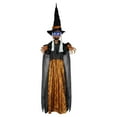 thumbnail image 2 of Motion-Sensing Halloween Witch - Flashing Eyes Scary Sound Effects Outdoor Yard Decor Indoor Party Prop Spooky Animatronic Gift Decor(A), 2 of 9