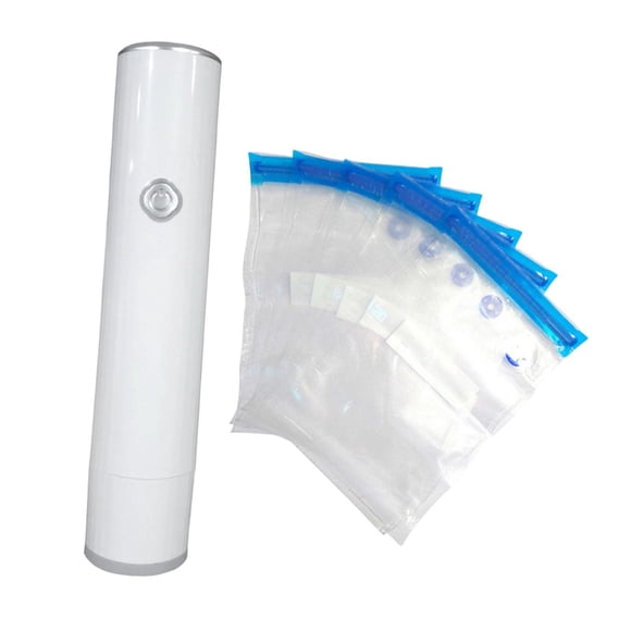 Máquina selladora al vacío, máquina selladora al vacío, portátil, doméstica, compacta, eléctrica, con pequeñas bolsas para almacenar alimentos,