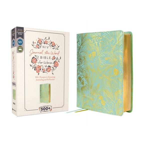 NIV Journal the Word Bible Niv, Journal the Word Bible for Women (Perfect for Note-Taking), Leathersoft, Teal, Red Letter, Comfort Print: 500 Prom, (Hardcover)