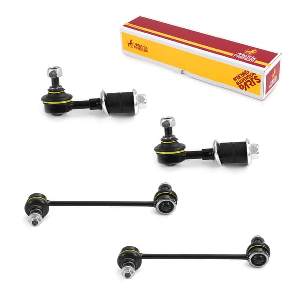 Metrix Premium Chassis Parts - 4 PC Front & Rear Sway Bar Stabilizer End Link Kit Fits 02-05 Hyundai XG350, 99-05 Sonata, 04-06 Kia Amanti, 01-06 Magentis, Optima, K90369 K90370