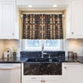 thumbnail image 5 of Yayeee Kitchen Curtains Tier Pair Light Filtering 27"x36" Rod Pocket Short Cafe Window Panel, Beige Geometric, 5 of 7