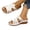 White, variant on Norvail Womens Wedge Sandals Slip On Arch Support Slides Recovery Summer Beach Slippers Comfortable Plantar Fasciitis Arch Support Low Wedge Dressy Open Toe Walking Shoes