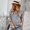 Grey, variant on U.Vomade New Ladies Sweater Fashion Versatile V-Neck Long Sleeve Pullover Solid Color Loose Casual Knit Sweater Women's Top