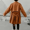 thumbnail image 5 of NAISIBABY Boys Trench Jacket, Mid Length Button Up Classic Lapel Kids Windbreaker Outerwear with Pockets Brown 14T, 5 of 9