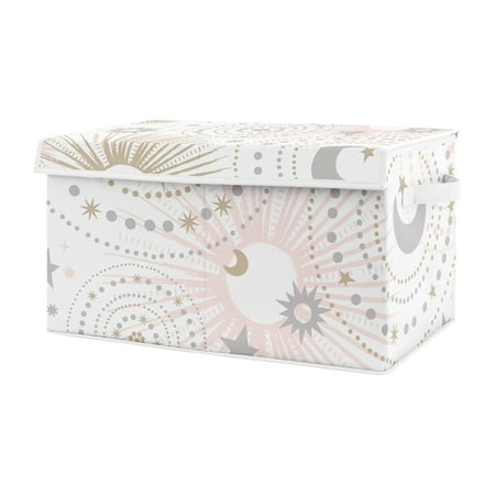 UPC: 0846480069874 | Pink and Gold Celestial Storage Fabric Toy Box by Sweet Jojo Designs