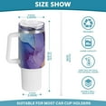 thumbnail image 3 of SKYSONIC Insulated Tumblers with Lids and Straws Handles 40oz Water Bottle Blue Marble Purple Travel Mug Reusable Stainless Steel Thermos Vacuum, 3 of 7