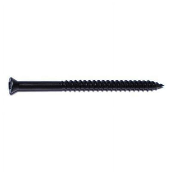 #6 x 2-1/4" Black Phosphate Steel Fine Thread Square Drive Trim Head Drywall Screws DWTSCR-075