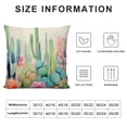 thumbnail image 5 of HENGT Cactus Throw Pillow Covers Tropical Desert Succulent Plants Pillowcases Decorative Square Cushion Cover for Home Sofa Live Room (Desert Succulent), 5 of 5