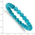 thumbnail image 3 of Primal Blue Turquoise Agate Beaded Stretch Bracelet, 3 of 5
