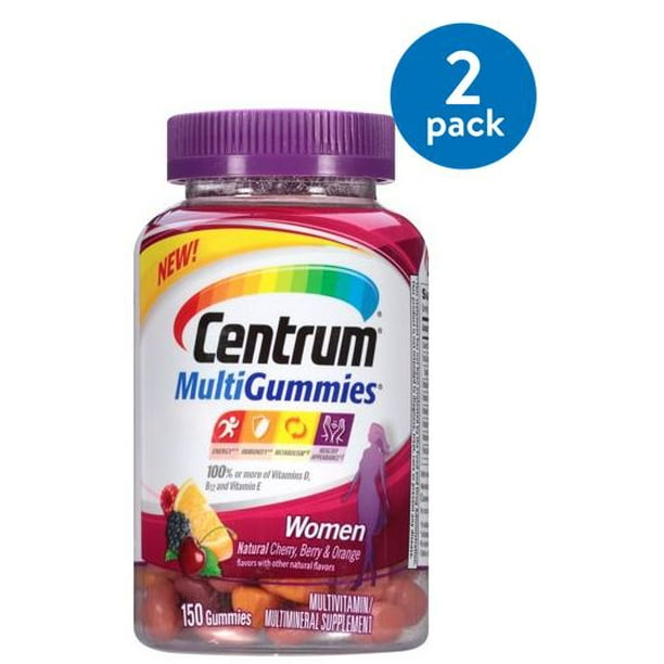 (2 Pack) Centrum MultiGummies Women Multivitamin Gummies, 150 Ct