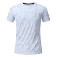 thumbnail image 4 of GUZOM Mens Performance Quick Dry T Shirt Nylon Spandex Moisture Wicking Athletic Casual Crewneck Regular Fit White,Size XL, 4 of 8